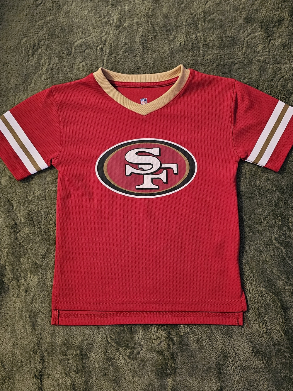 NFL Kids Red San Francisco 49ers Short Sleeve Jersey Top